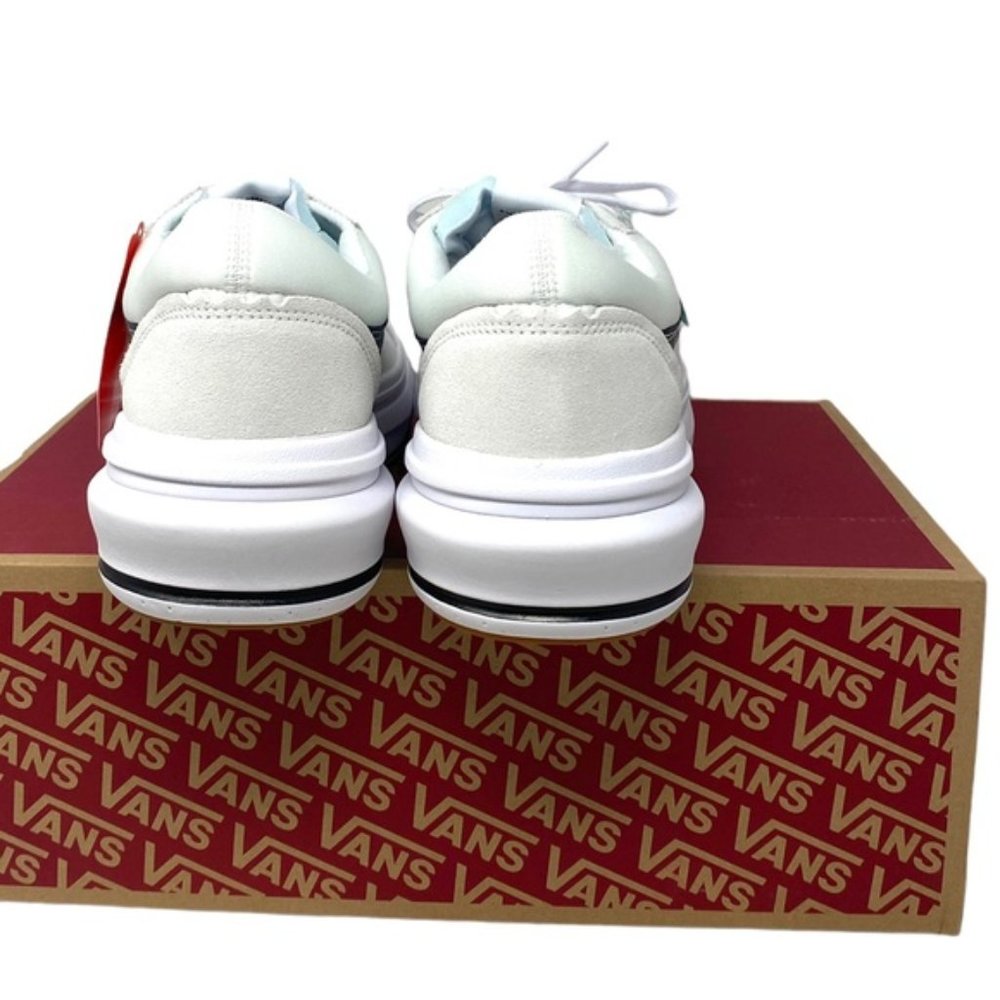 VANS Old Skool Overt CC Shoes Platform White Canvas Suede Men's Low VN0A7Q5EWHT - Picture 6 of 10